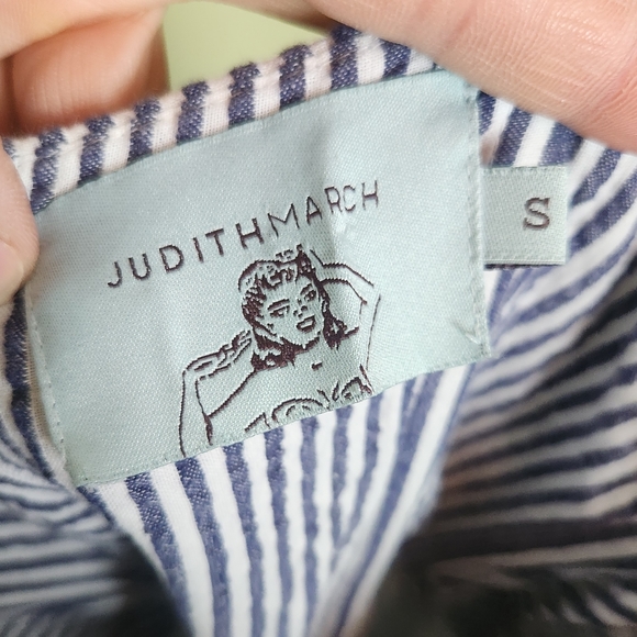 Judith. March Seersucker Dress Size Small - Picture 4 of 8